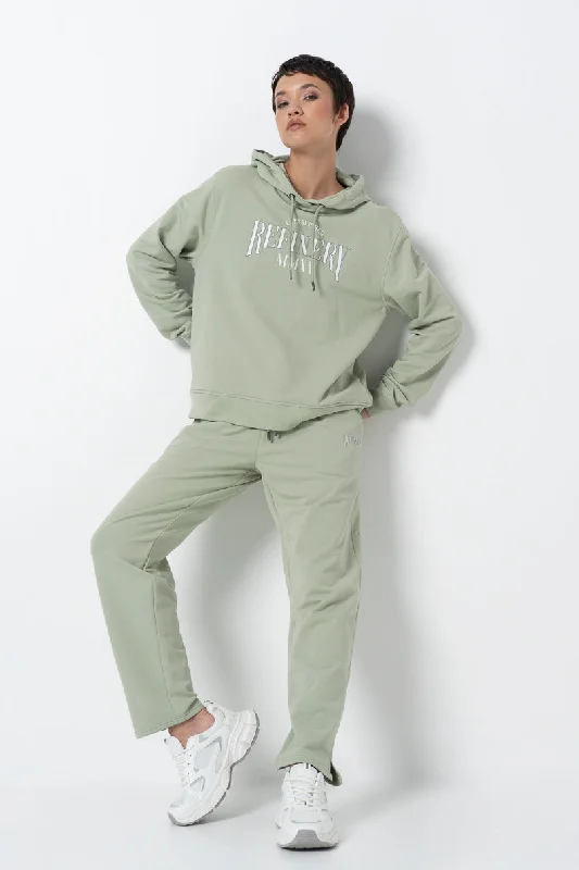 Street Letter Style Track Pants _ 157968 _ Sage