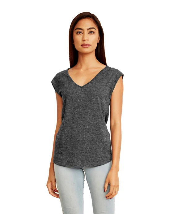 Fresh Comfort N5040 - Next Level Ladies Festival Sleeveless V-Neck Tee | Charcoal