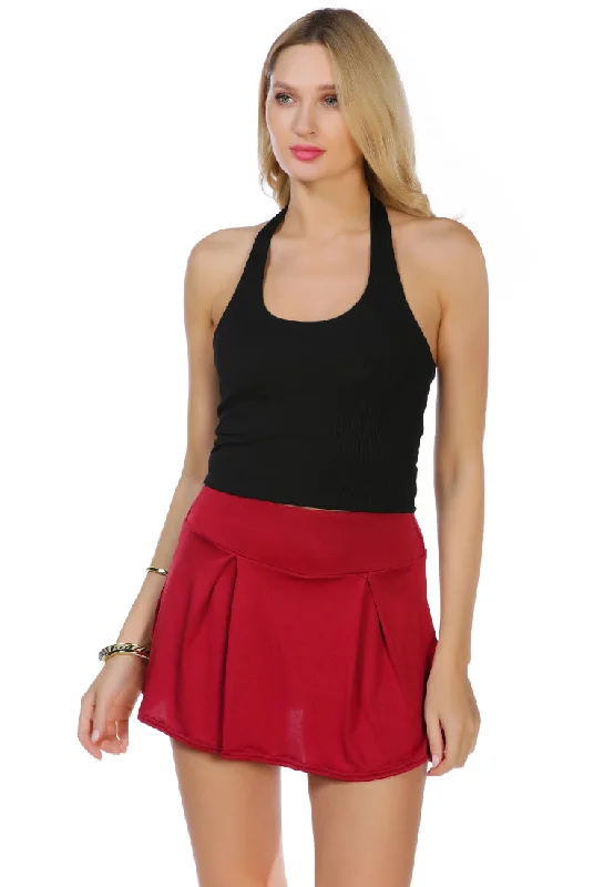 Elegant Style knitted a line mini skirt