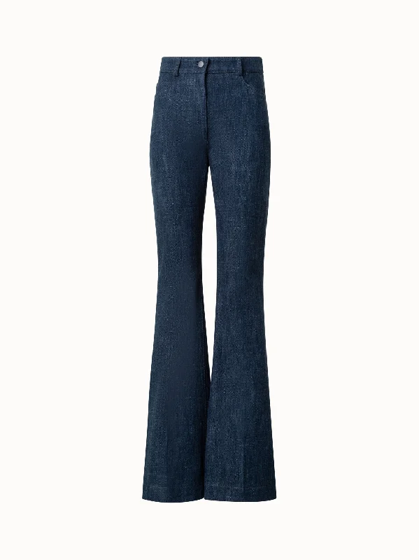 Street Sports Shoes Flared Winter Denim Pants
