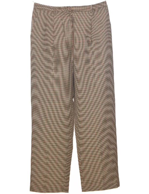 Age-reducing Style A Houndstooth Check Trousers - W30 L28