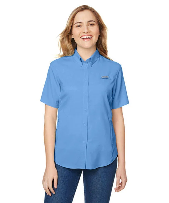 Breathable Design 7277 - Columbia Ladies Tamiami™ II Short-Sleeve Shirt | Whitecap Blue Breathable Design 7277 - Columbia Ladies Tamiami™ II Short-Sleeve Shirt | Whitecap Blue