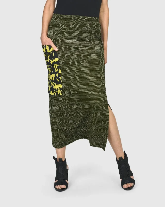 Basic Comfort Panther Pencil Skirt, Python
