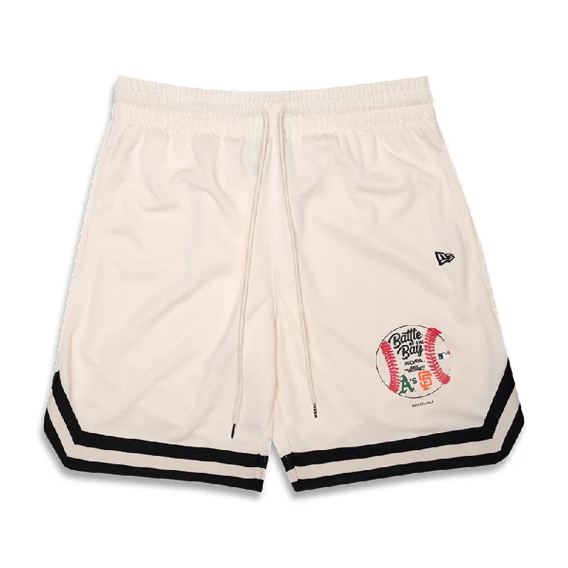 Minimal Classic New Era MLB Rivals Battle Of The Bay Shorts Oakland Athletics v San Francisco Giants Black