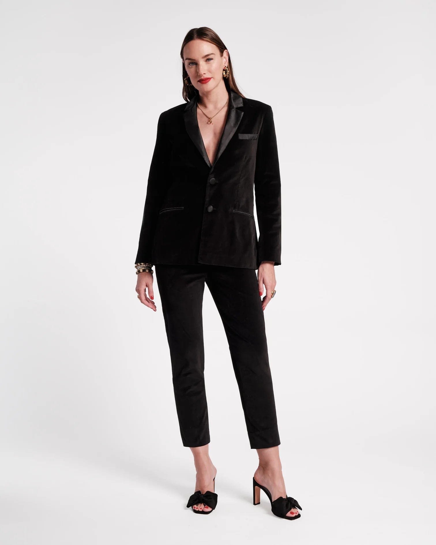 Classic Retro Frances Valentine Lucy Stretch Velvet Pant