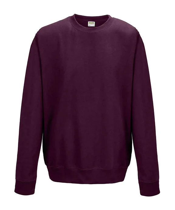Lace Design JHA030 - Just Hoods By AWDis Adult Midweight College Crewneck Sweatshirt | Burgundy Lace Design JHA030 - Just Hoods By AWDis Adult Midweight College Crewneck Sweatshirt | Burgundy