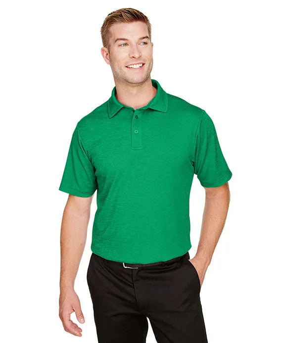 Outdoor Trend DG22 - Devon & Jones CrownLux Performance® Mens Address Melange Polo Shirt | Kelly Green Heather Outdoor Trend DG22 - Devon & Jones CrownLux Performance® Mens Address Melange Polo Shirt | Kelly Green Heather