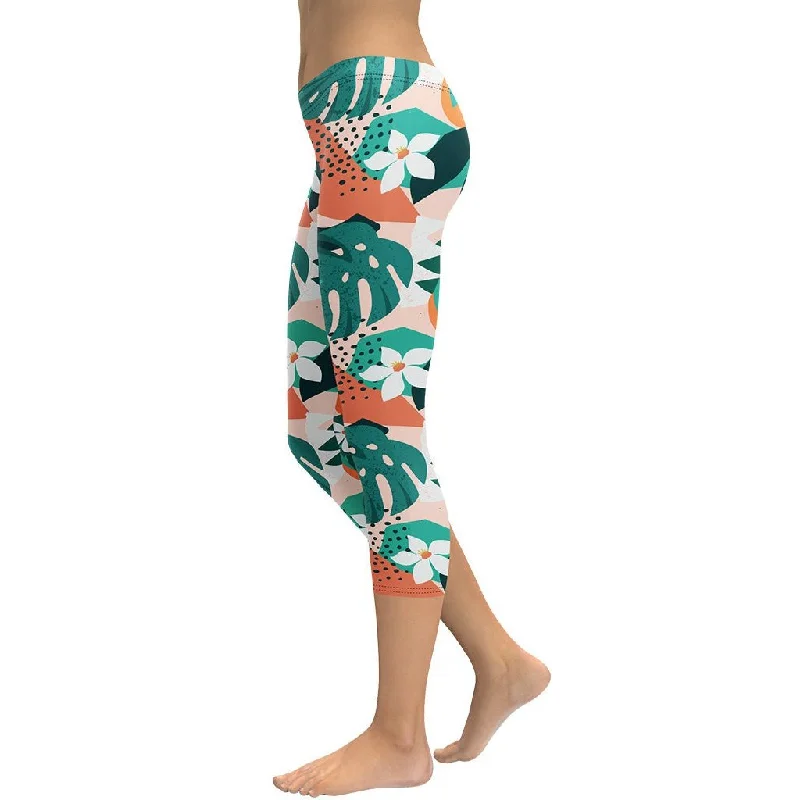 Sports Trend Contemporary Tropical Capris