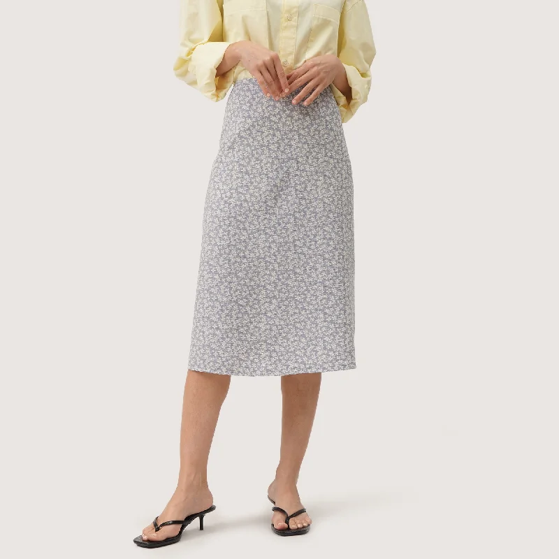 Casual Style Midi Floral Skirt