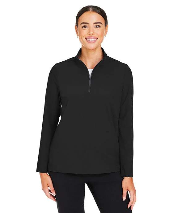 Beautiful Romance DG410W - Devon & Jones CrownLux Performance® Ladies Windsor Welded Quarter-Zip | Black Beautiful Romance DG410W - Devon & Jones CrownLux Performance® Ladies Windsor Welded Quarter-Zip | Black