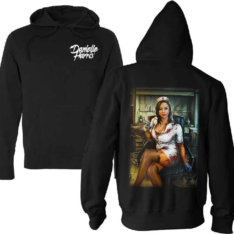 Printed Patterns Danielle Harris The Nurse Is In Pullover Hoodie