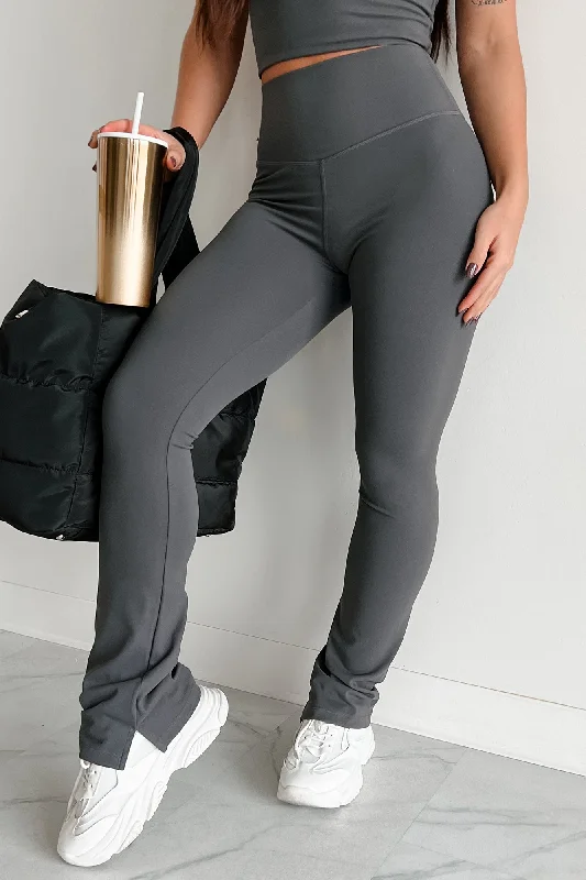 New Season Series Good Habits Slim Flare Leggings (Charcoal)