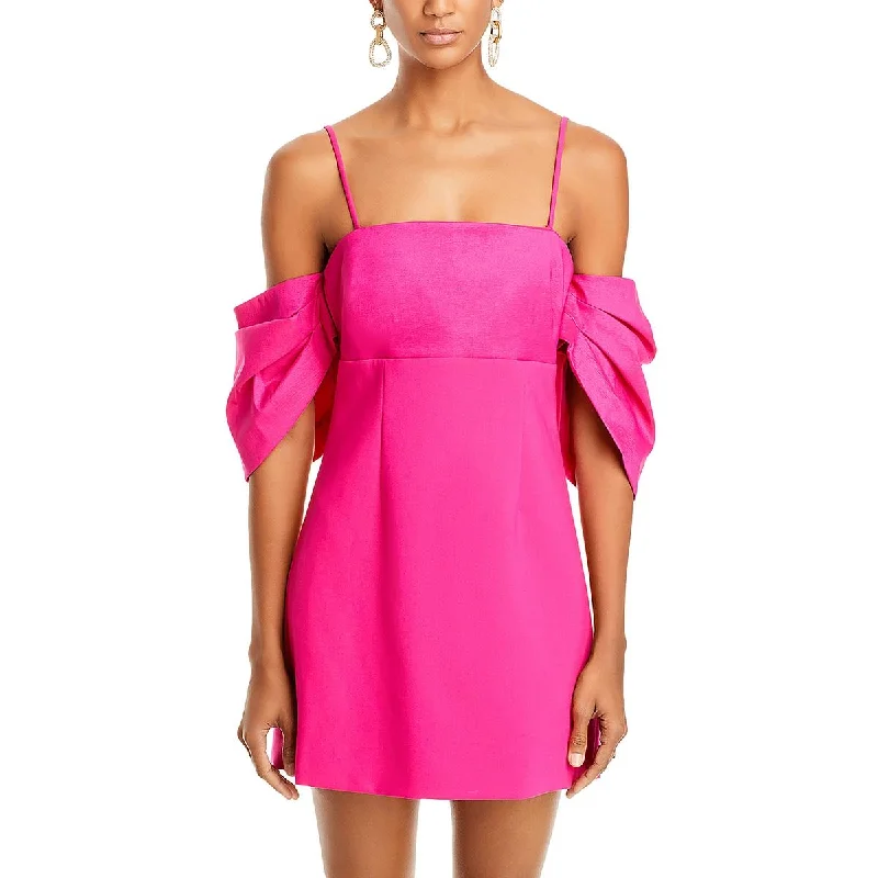 End Of The Year Likely Womens Off-The-Shoulder Knee-Length Cocktail And Party Dress