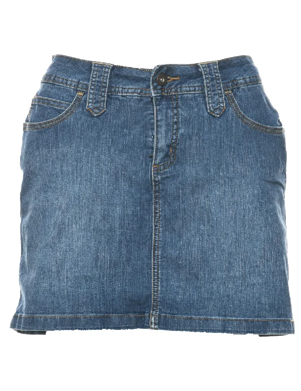 Fashionable Inner Wear A-Line Denim Skort - M