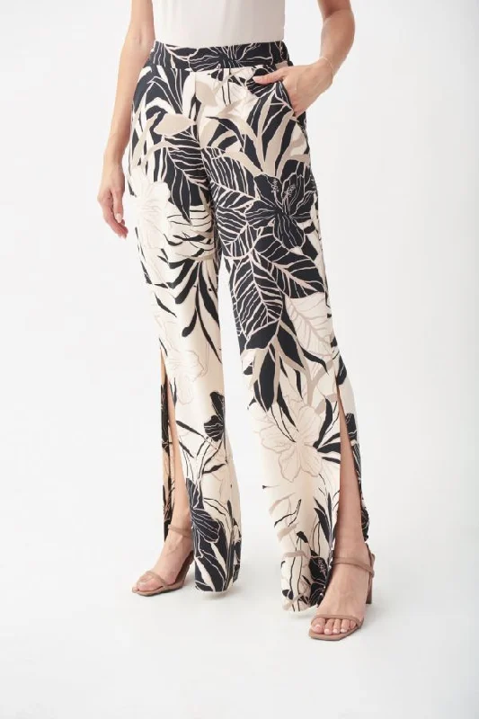 Romantic And Sweet Joseph Ribkoff Tropical Wide Leg Pants