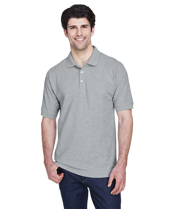 Stunning Fashion D100 - Devon & Jones Mens Pima Piqué Short-Sleeve Polo Shirt | Grey Heather Stunning Fashion D100 - Devon & Jones Mens Pima Piqué Short-Sleeve Polo Shirt | Grey Heather