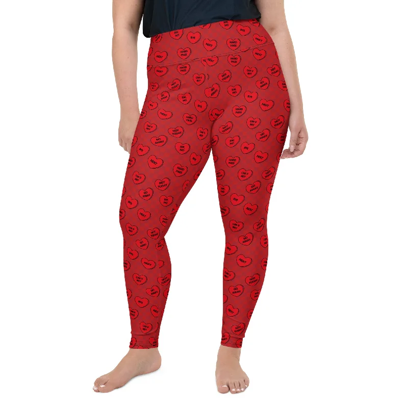 Avant-garde Design Sassy Hearts Plus Size Leggings