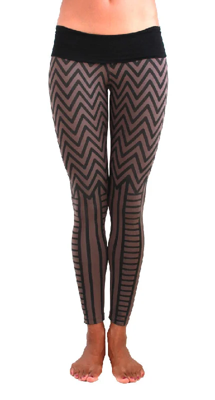 Retro Stripes Chevron High Waisted Legging (4 Colors)