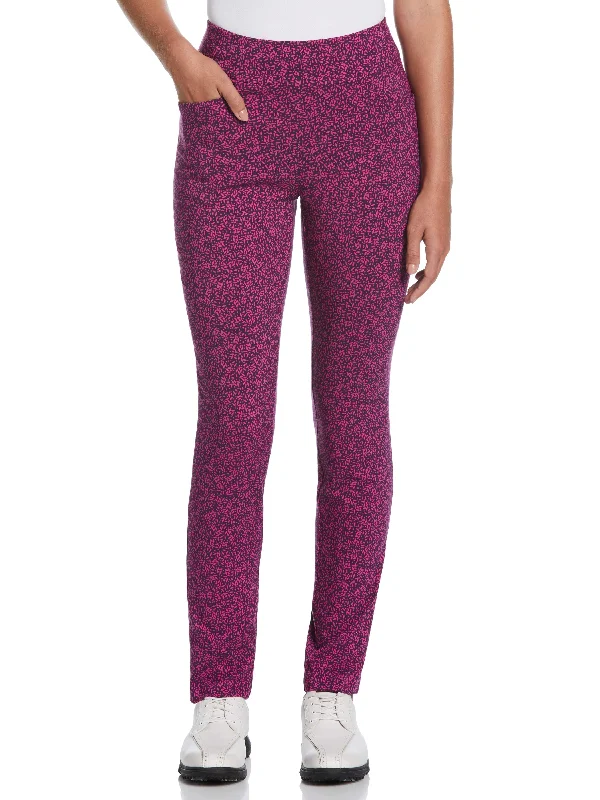 Noble Temperament Women's Geo Print Pull-On Golf Pant