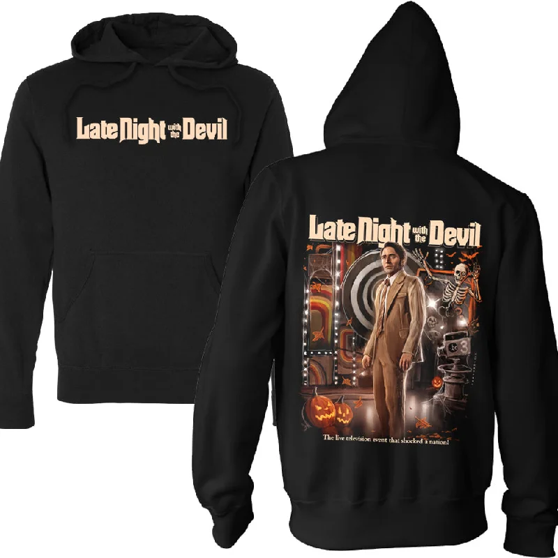 Celebrity Style Late Night With The Devil Shocked A Nation Pullover Hoodie