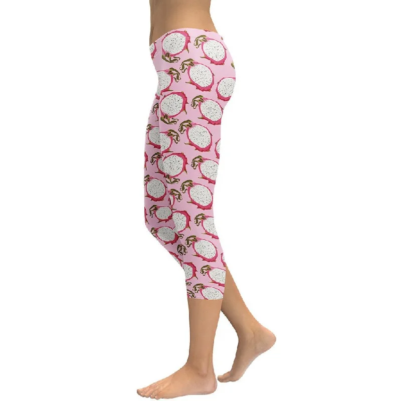 Minimal Style Dragon Fruit Pattern Capris