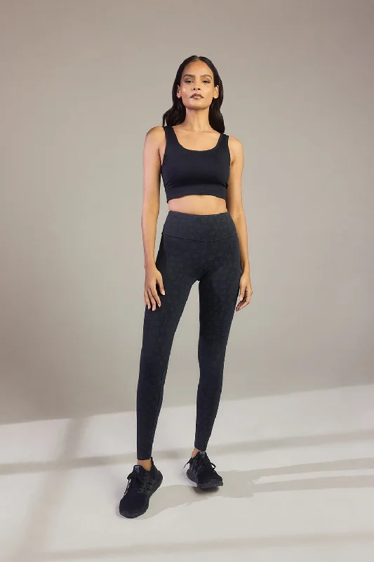 Fashion Elements Everyday High Waisted Leggings - Black Animal Print