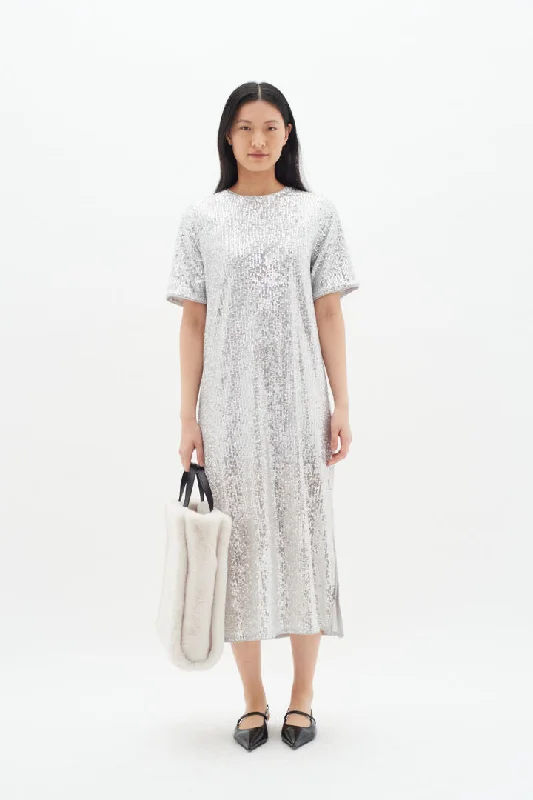 Weekend Wear Inwear Barbara Long Dress in Silver