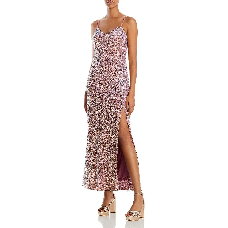 Basic Comfort Lucy Paris Womens Serena Sequined Formal Cocktail and Party Dress