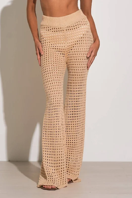 Stylish Ease Women's All Natural Crochet Pants