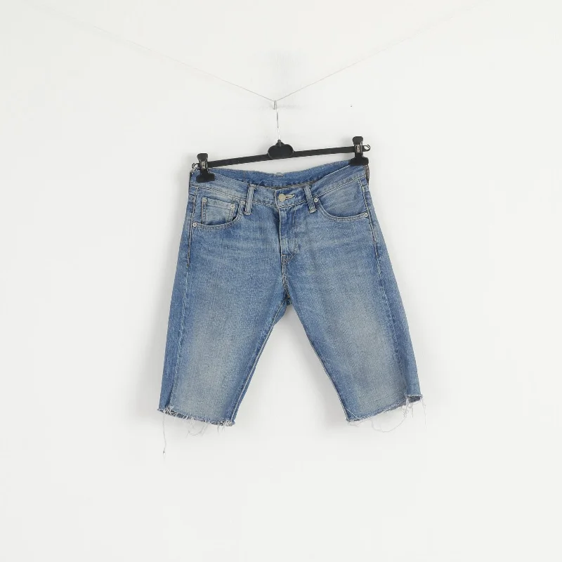 Cute Style Levi's Women 29 Shorts Blue Cotton Denim 527 Jeans Hand Made Levi Strauss
