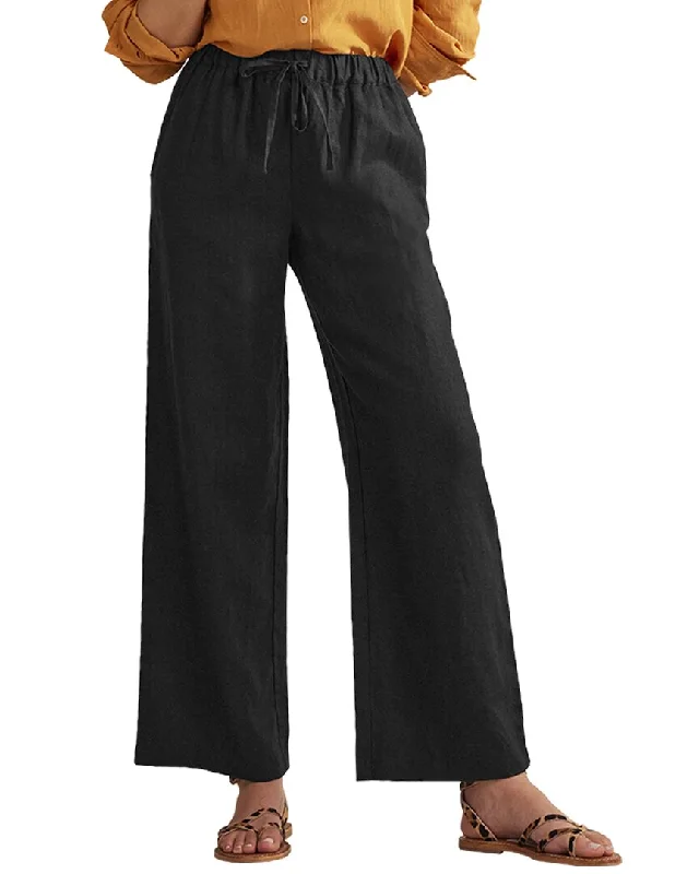 French Style Boden Relaxed Pull-On Linen Trouser