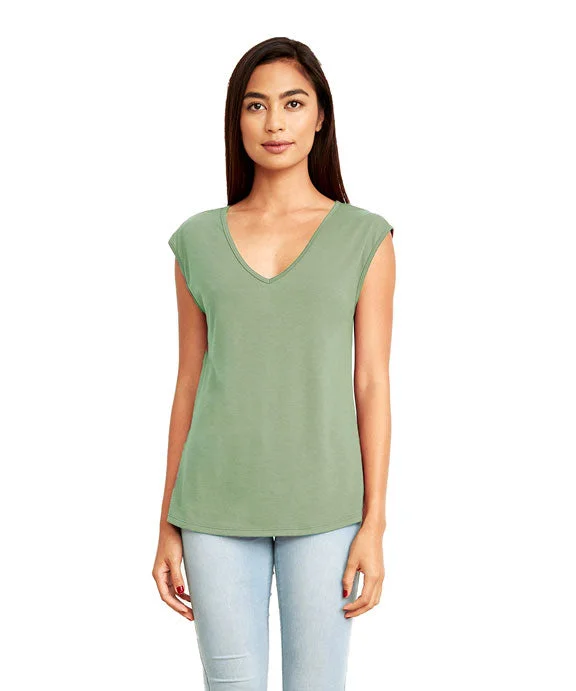 Modern Comfort N5040 - Next Level Ladies Festival Sleeveless V-Neck Tee | Stonewash Green Modern Comfort N5040 - Next Level Ladies Festival Sleeveless V-Neck Tee | Stonewash Green
