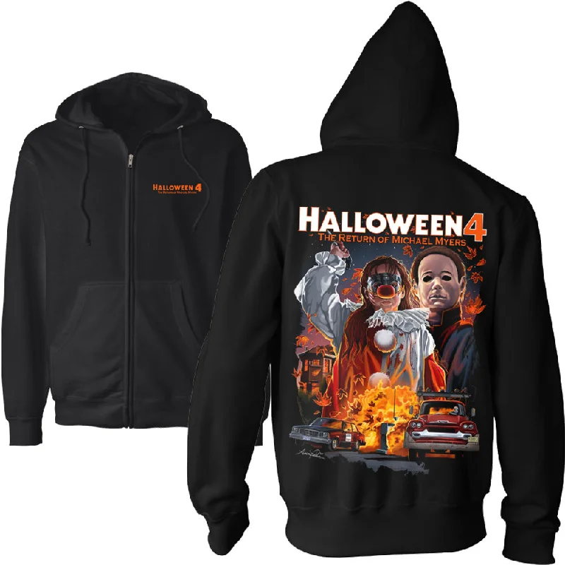 Cozy Vibes Halloween 4 Cold Blood Zip Hoodie