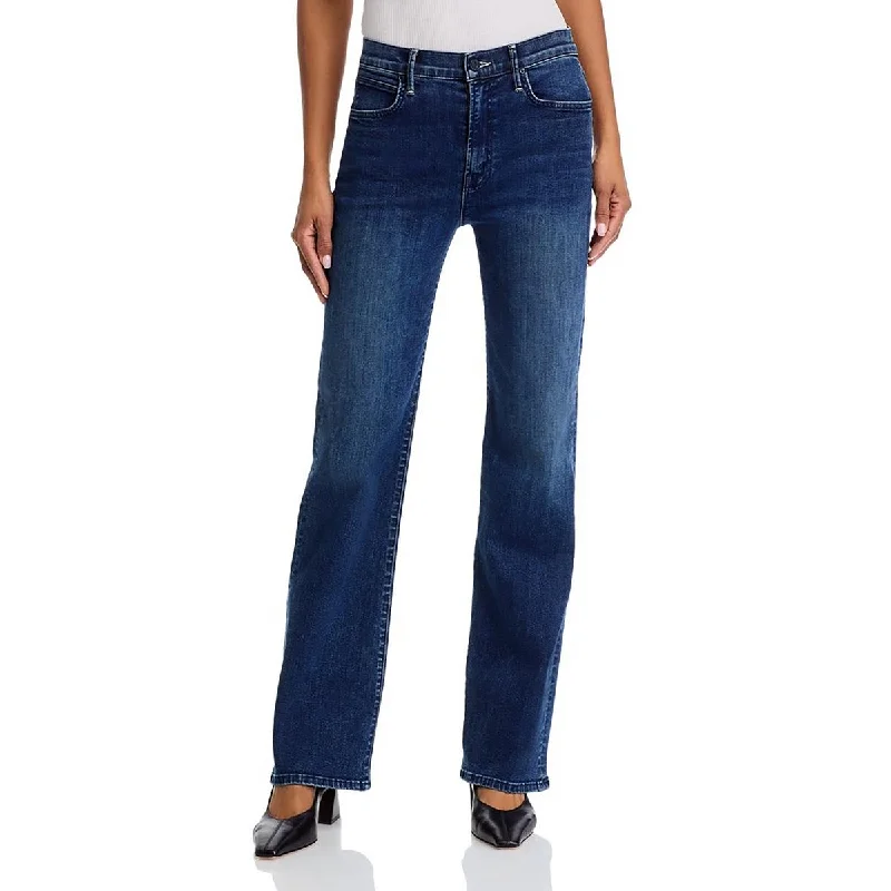 Street Style The Kick It Womens Stretch Denim Straight Leg Jeans
