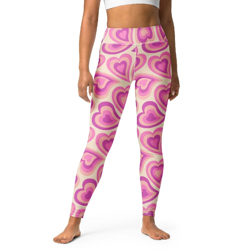 Stunning Fashion Sweetheart Swirls Yoga Leggings