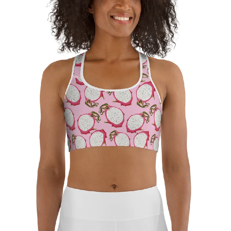 Fashion Innovation Dragon Fruit Pattern Sports Bra