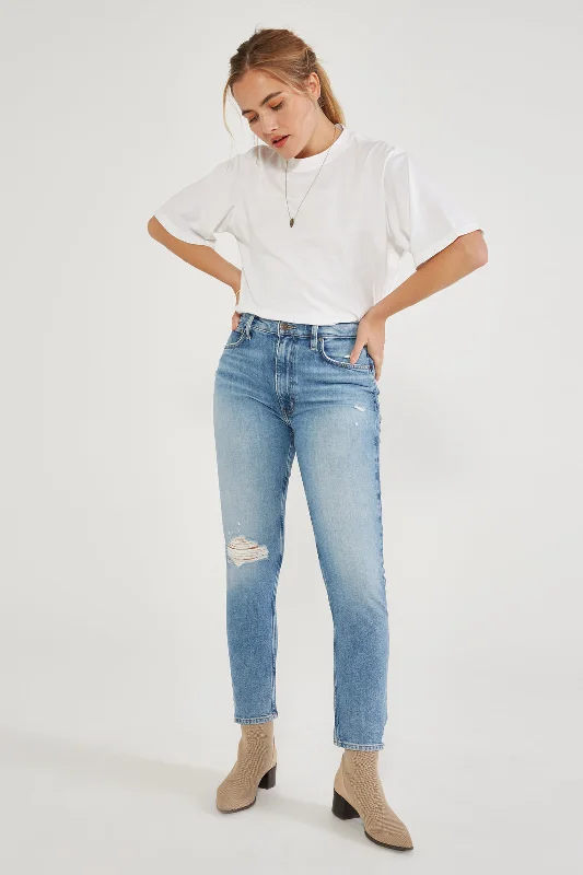 Sports Zipper Style Etica Scarlet Mid Rise Slim Rock Pool Denim Jeans