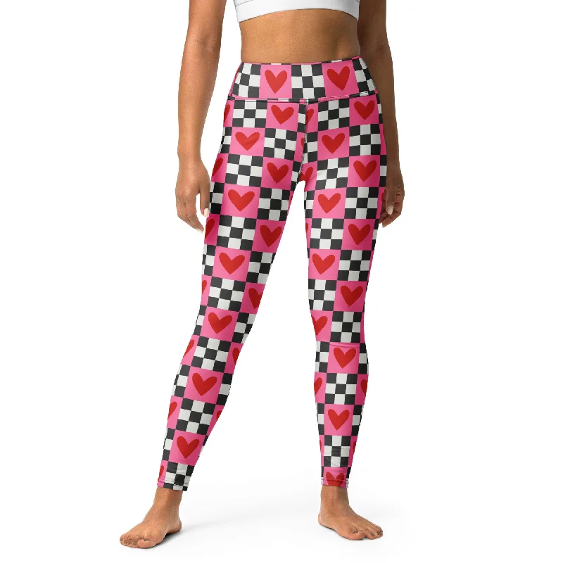Street Fashion Style Checkered Romance Yoga Leggings
