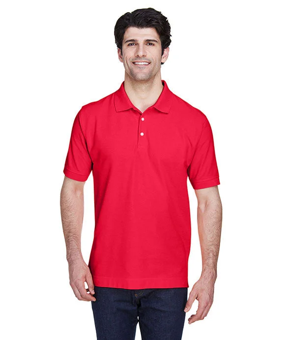 Elegant And Noble D100 - Devon & Jones Mens Pima Piqué Short-Sleeve Polo Shirt | Red Elegant And Noble D100 - Devon & Jones Mens Pima Piqué Short-Sleeve Polo Shirt | Red