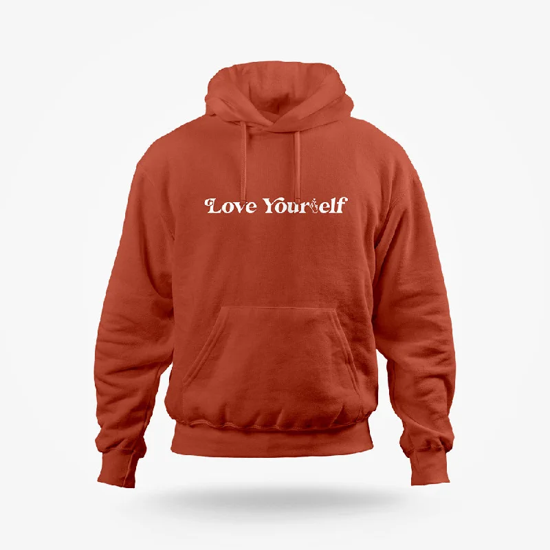 Soft Textures Love Yourself | K-Pop Coral Hoodie