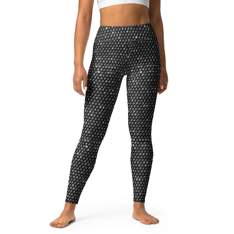 Romantic Temperament Midnight Bedazzled Print Yoga Leggings