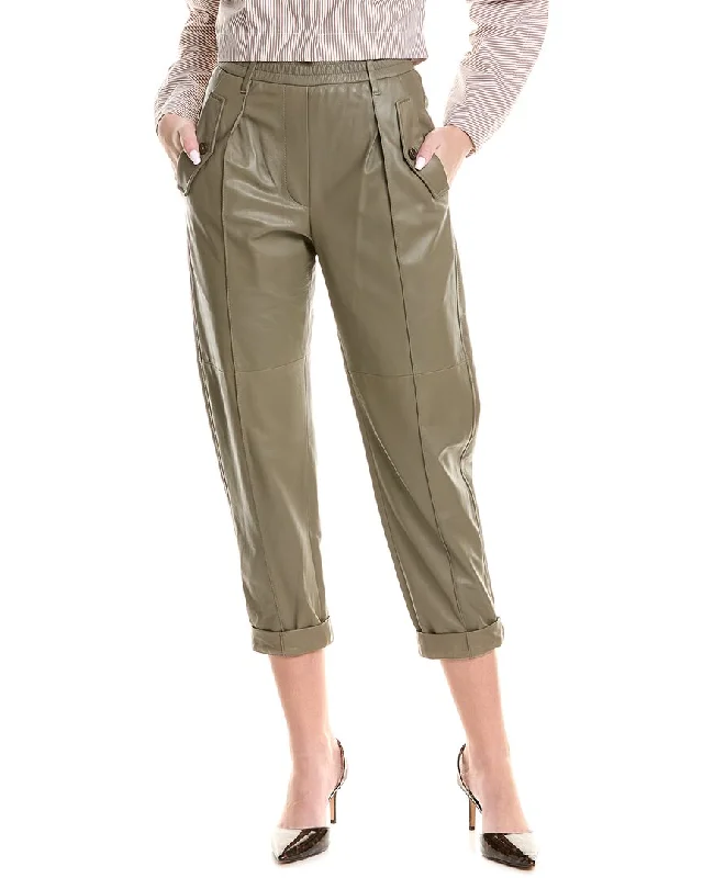 Soft And Comfortable Brunello Cucinelli Leather Pant