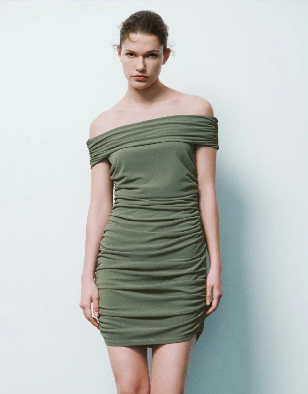 Fashionable Items Off-Shoulder Skinny Tube Dress