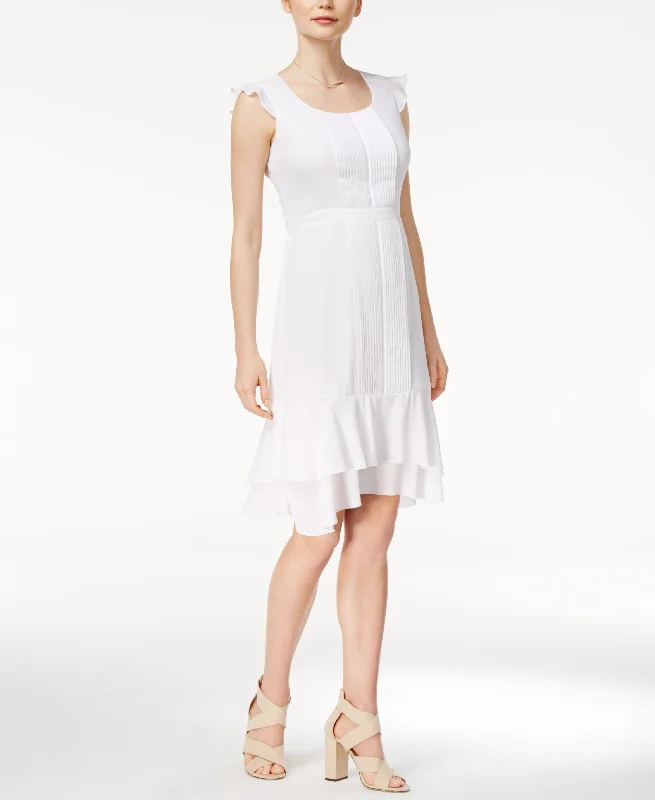 Chic Outfits Maison Jules Pleated Flutter Sleeve Dress