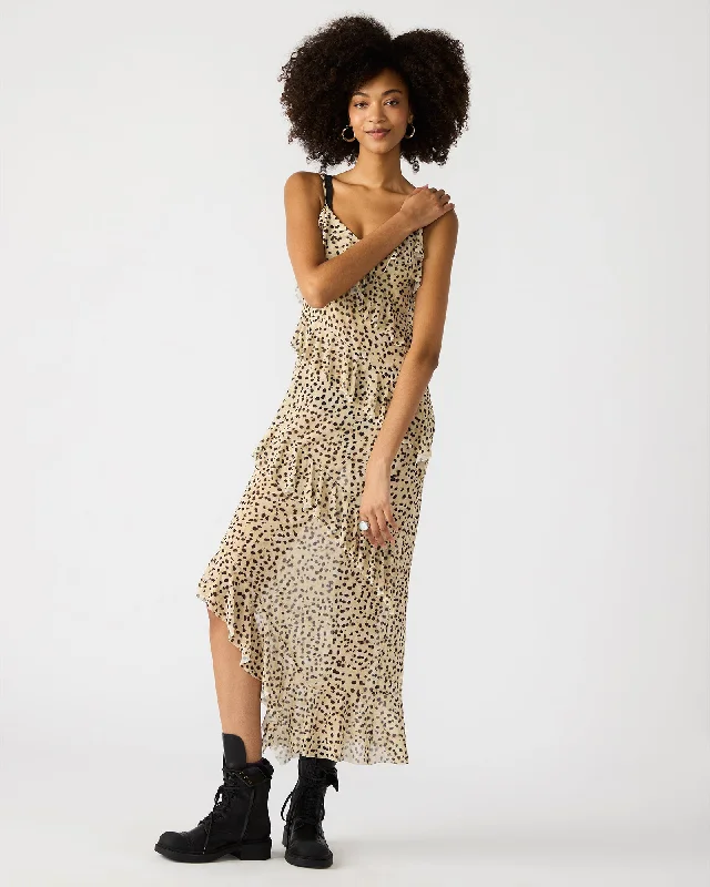 Stylish Comfort AIDA DRESS LEOPARD TAN MULTI