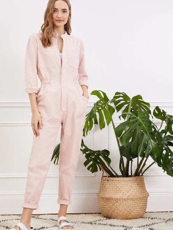 Classic Choice Sally Organic Cotton Jumpsuit | Powder Pink